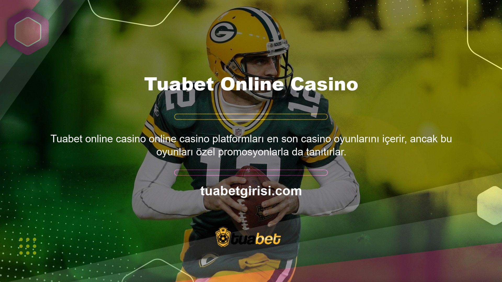 Popüler bir çevrimiçi casino sitesi olan Tuabet, Casino Oyunları bölümünde kapsamlı bir hizmet yelpazesi sunmaktadır